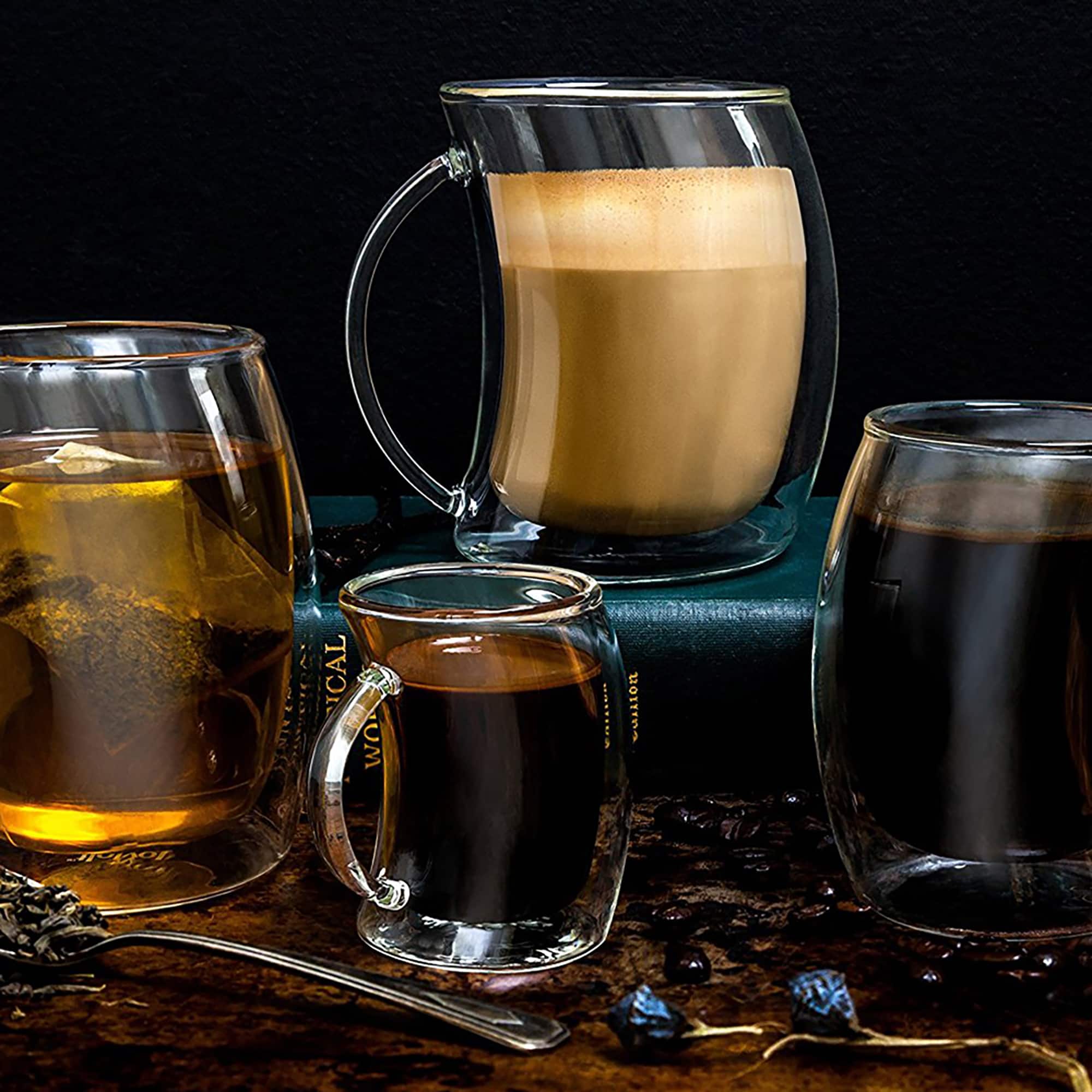 JoyJolt® Caleo Double Wall Latte Glasses, 4ct.